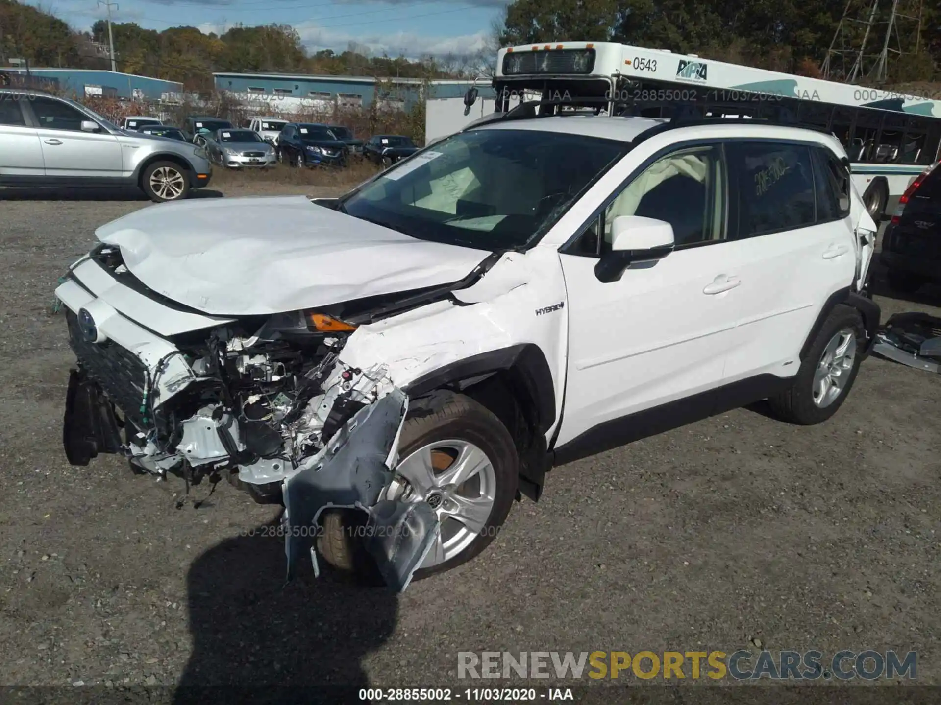 2 Photograph of a damaged car JTMRWRFV0LD070267 TOYOTA RAV4 2020