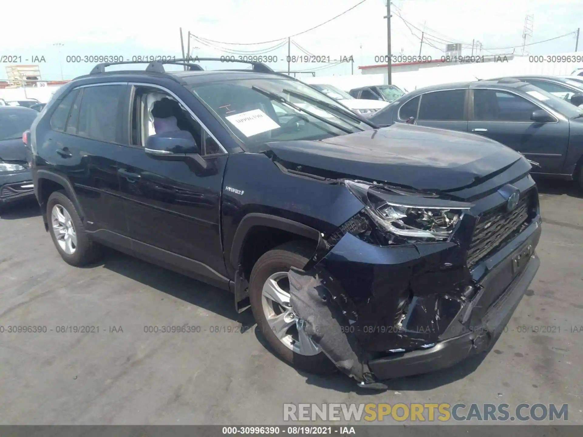 1 Photograph of a damaged car JTMRWRFV0LD072701 TOYOTA RAV4 2020