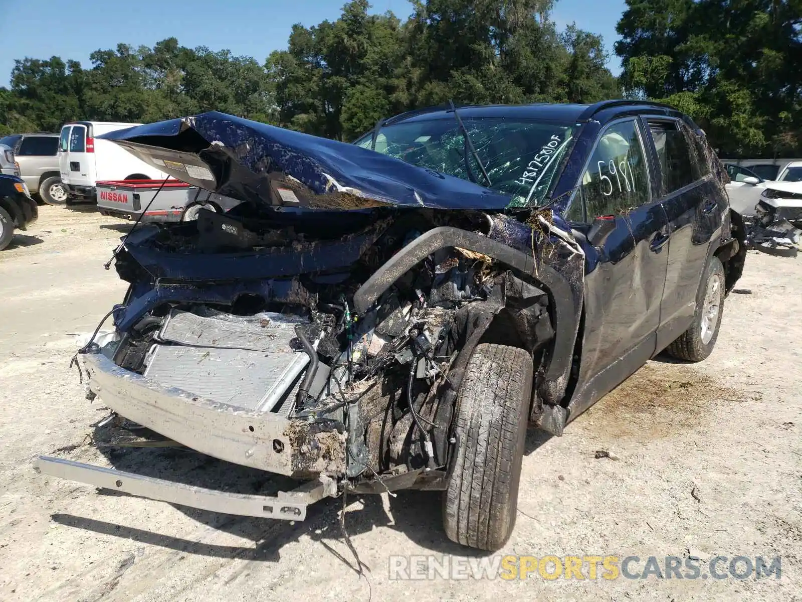 2 Photograph of a damaged car JTMRWRFV0LJ047721 TOYOTA RAV4 2020