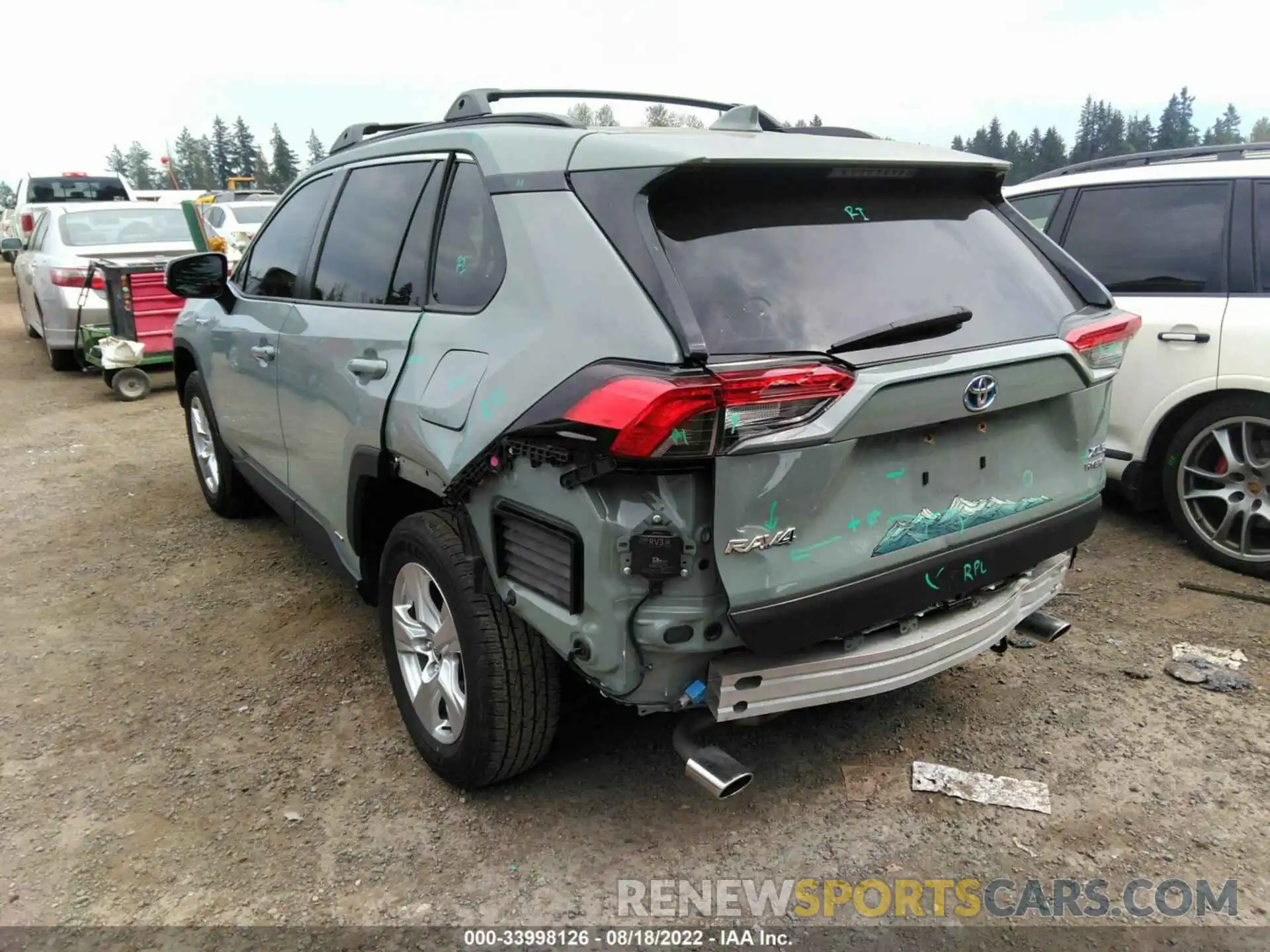 3 Фотография поврежденного автомобиля JTMRWRFV1LD058788 TOYOTA RAV4 2020