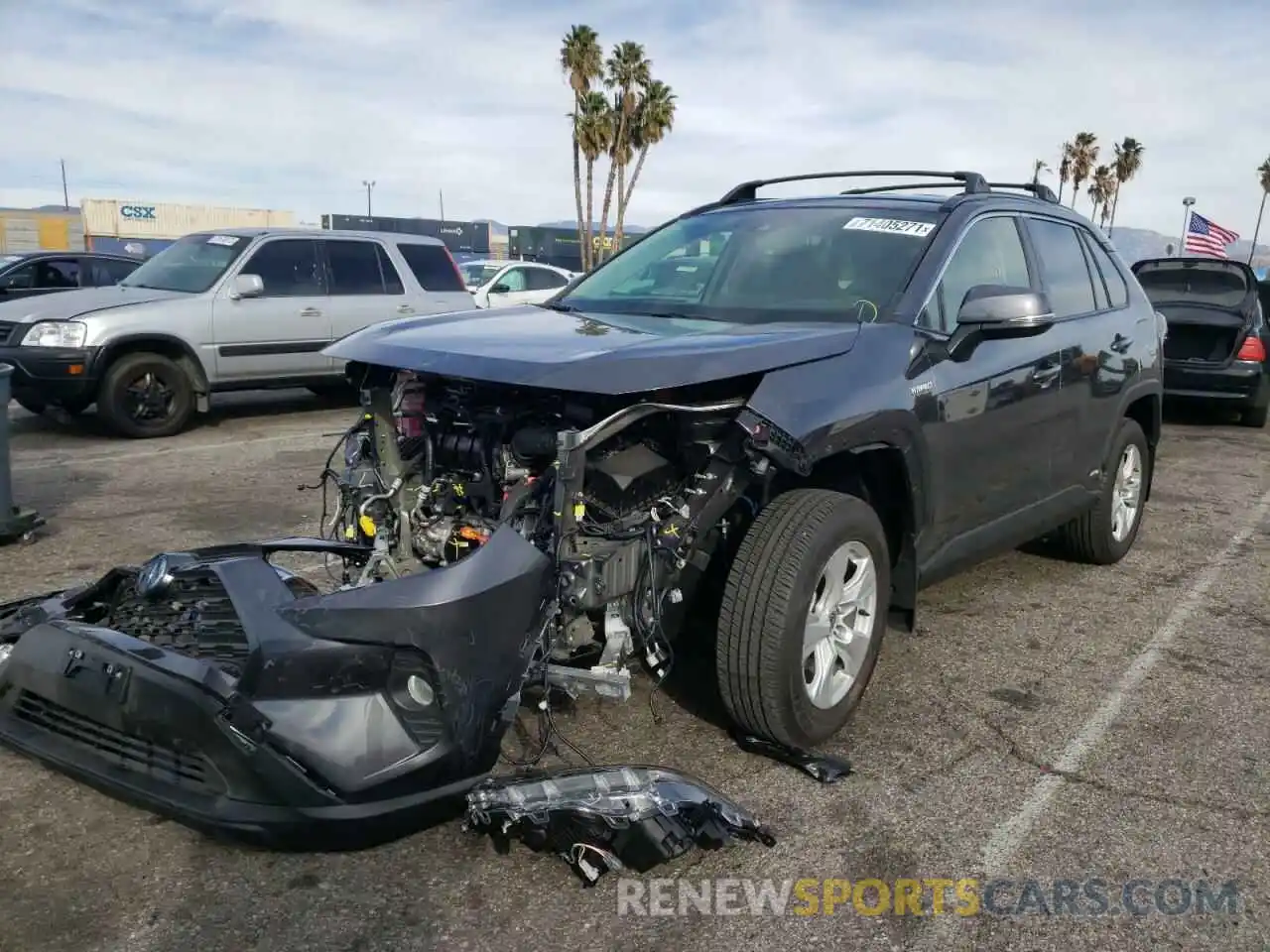 2 Photograph of a damaged car JTMRWRFV1LD072464 TOYOTA RAV4 2020