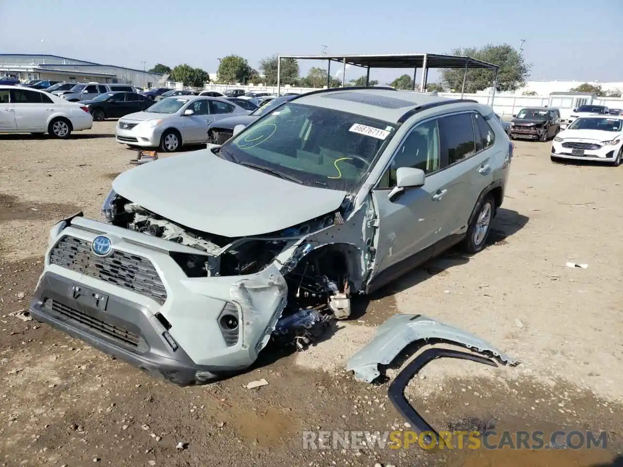 2 Photograph of a damaged car JTMRWRFV2LD069170 TOYOTA RAV4 2020