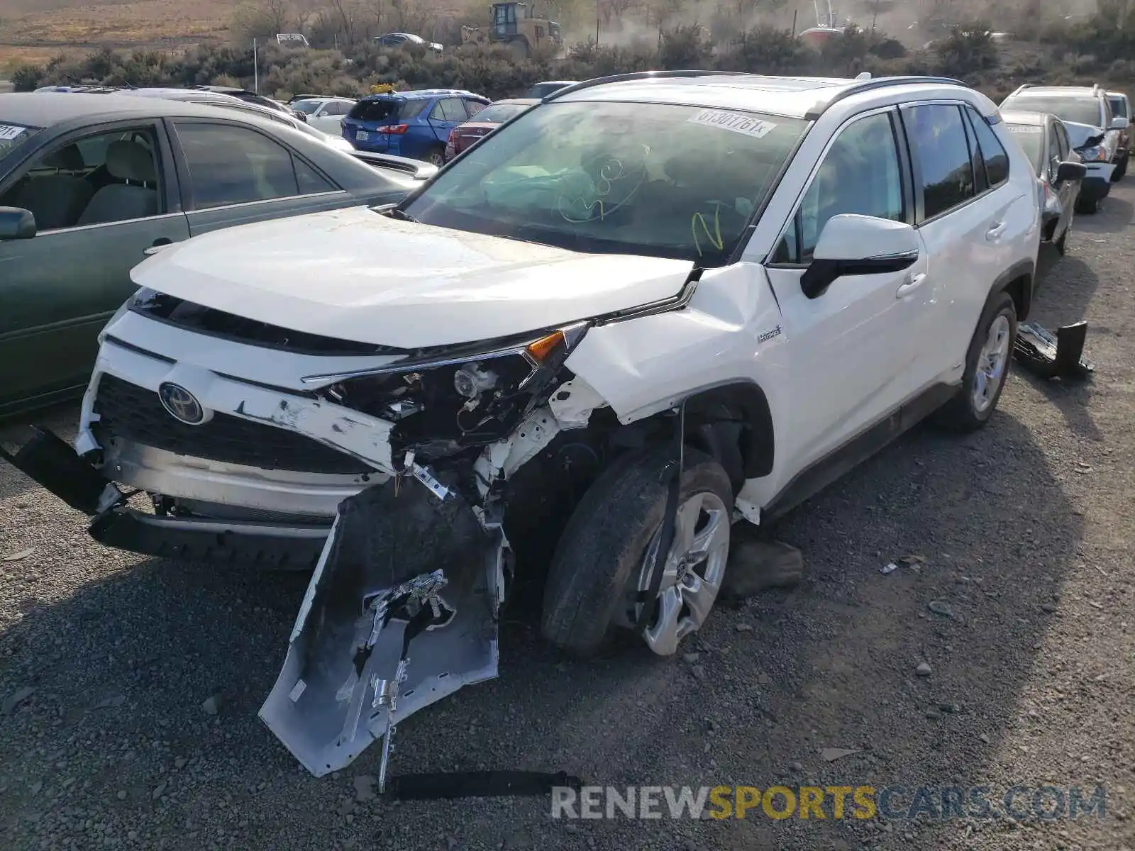 2 Photograph of a damaged car JTMRWRFV3LD070134 TOYOTA RAV4 2020