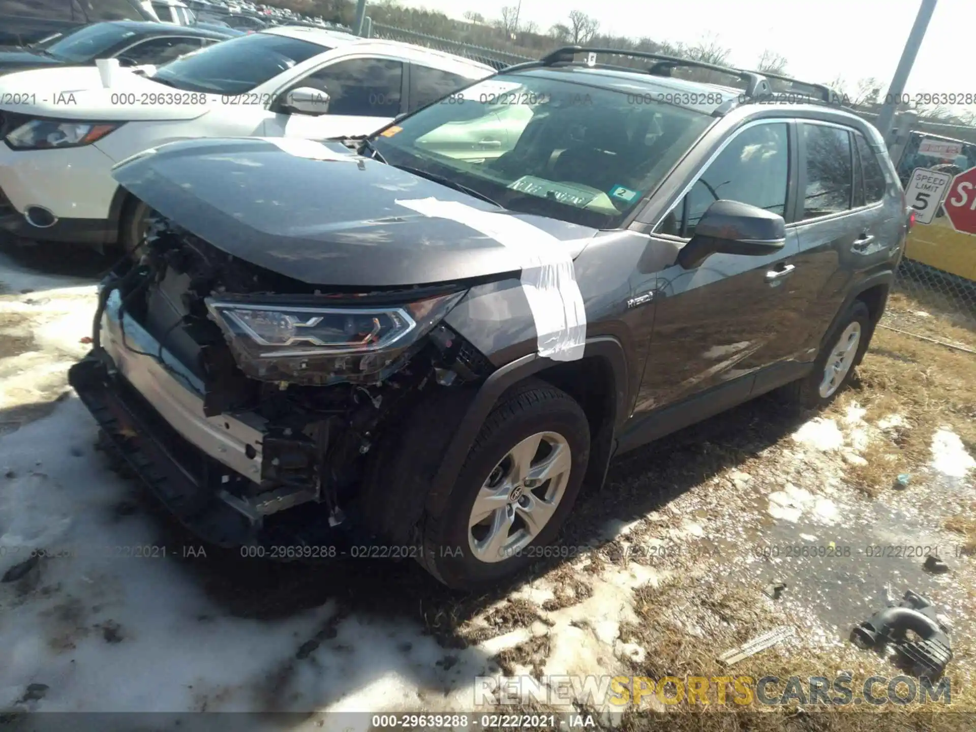 2 Photograph of a damaged car JTMRWRFV4LJ048418 TOYOTA RAV4 2020