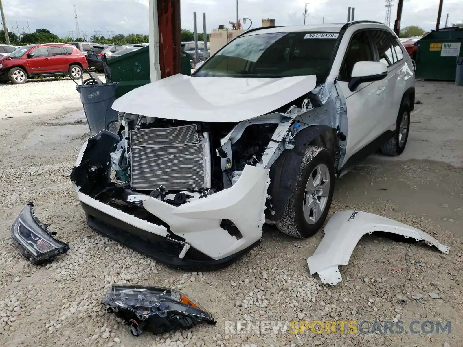 2 Photograph of a damaged car JTMRWRFV5LD069342 TOYOTA RAV4 2020