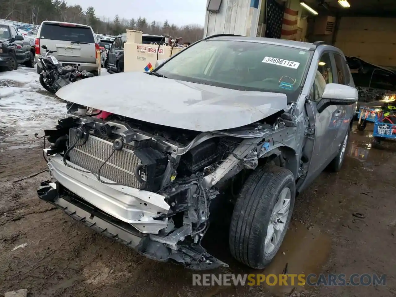 2 Photograph of a damaged car JTMRWRFV6LD054347 TOYOTA RAV4 2020