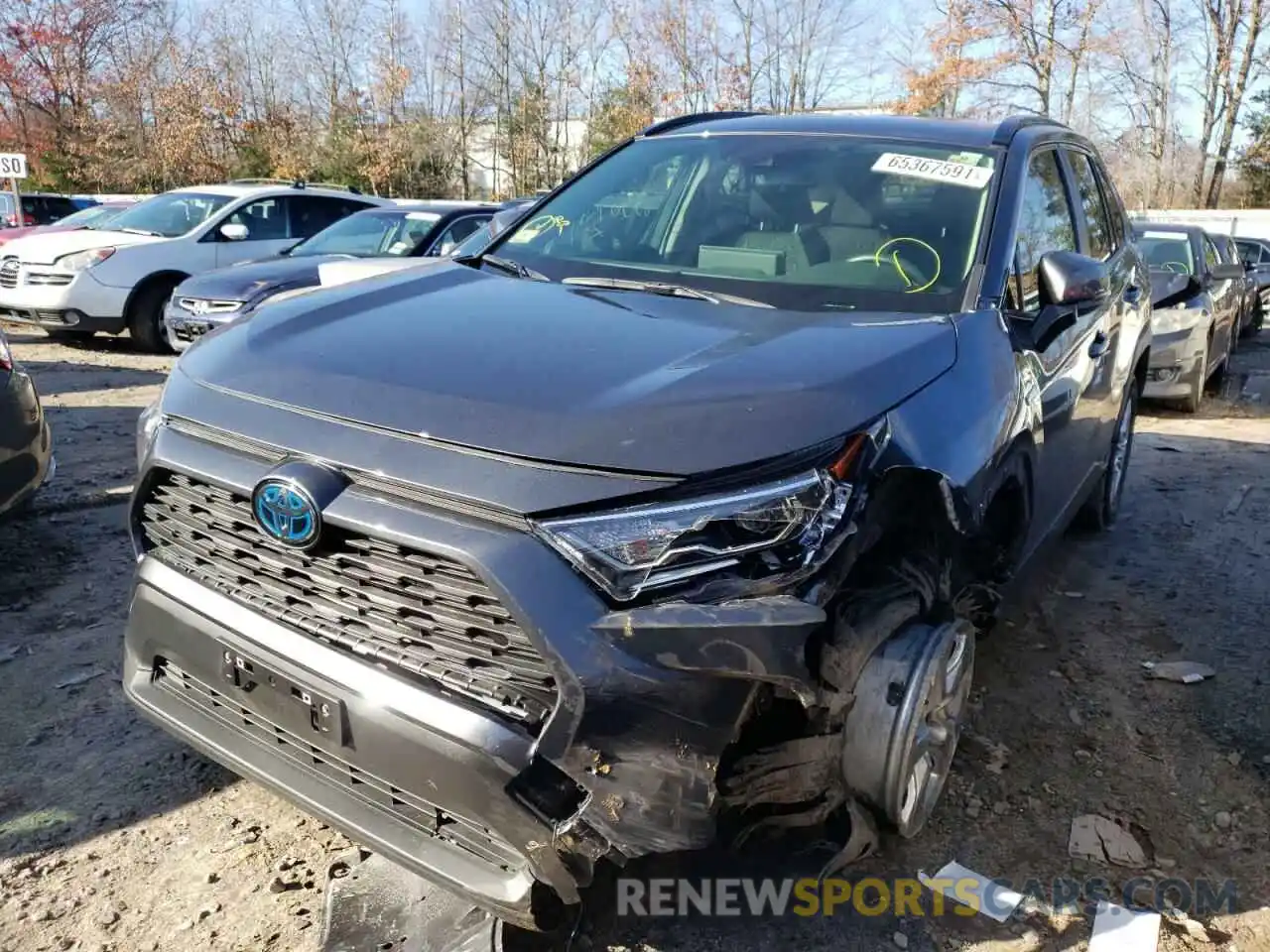 2 Photograph of a damaged car JTMRWRFV7LD537135 TOYOTA RAV4 2020