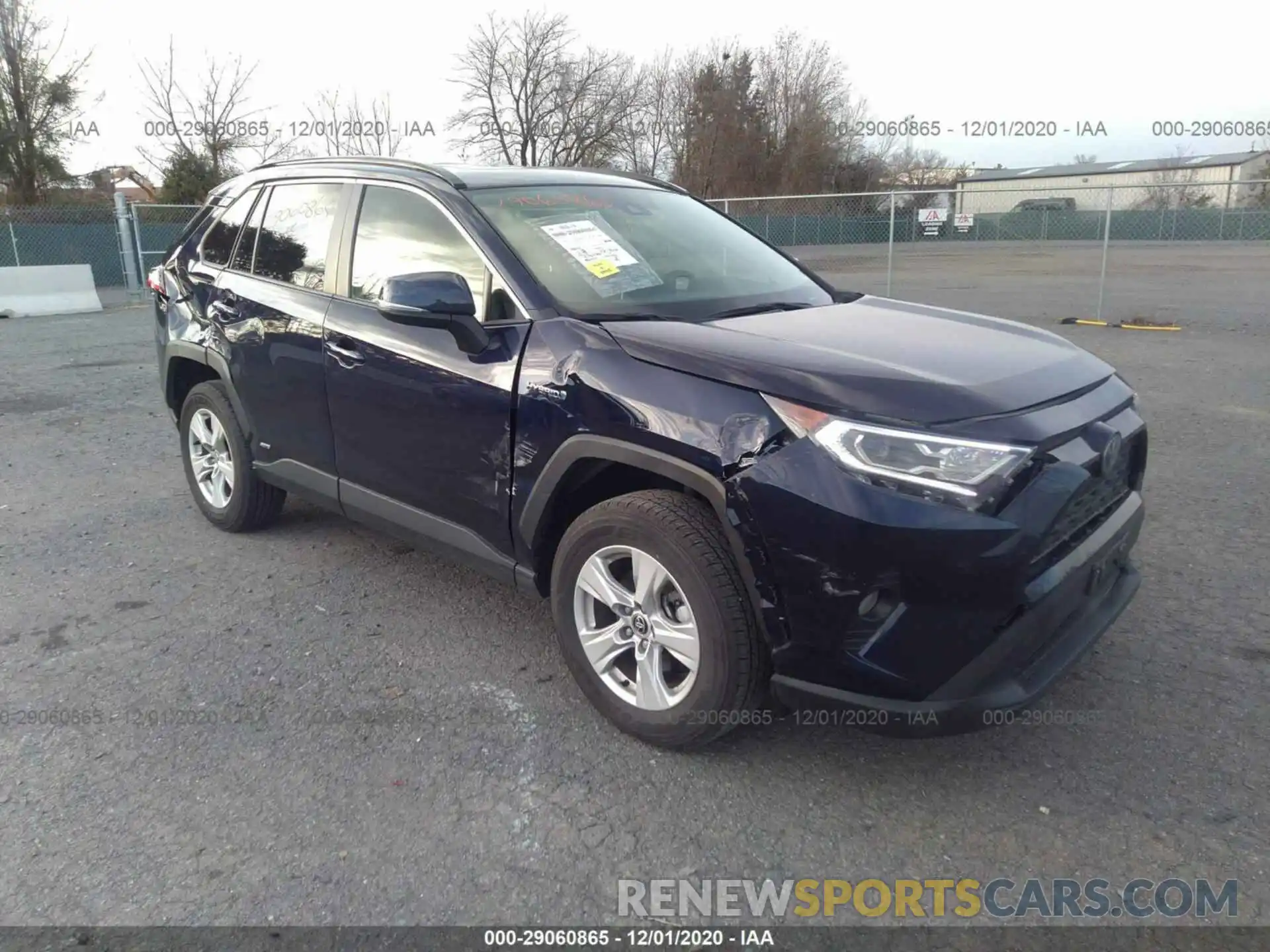 1 Photograph of a damaged car JTMRWRFV8LD058531 TOYOTA RAV4 2020