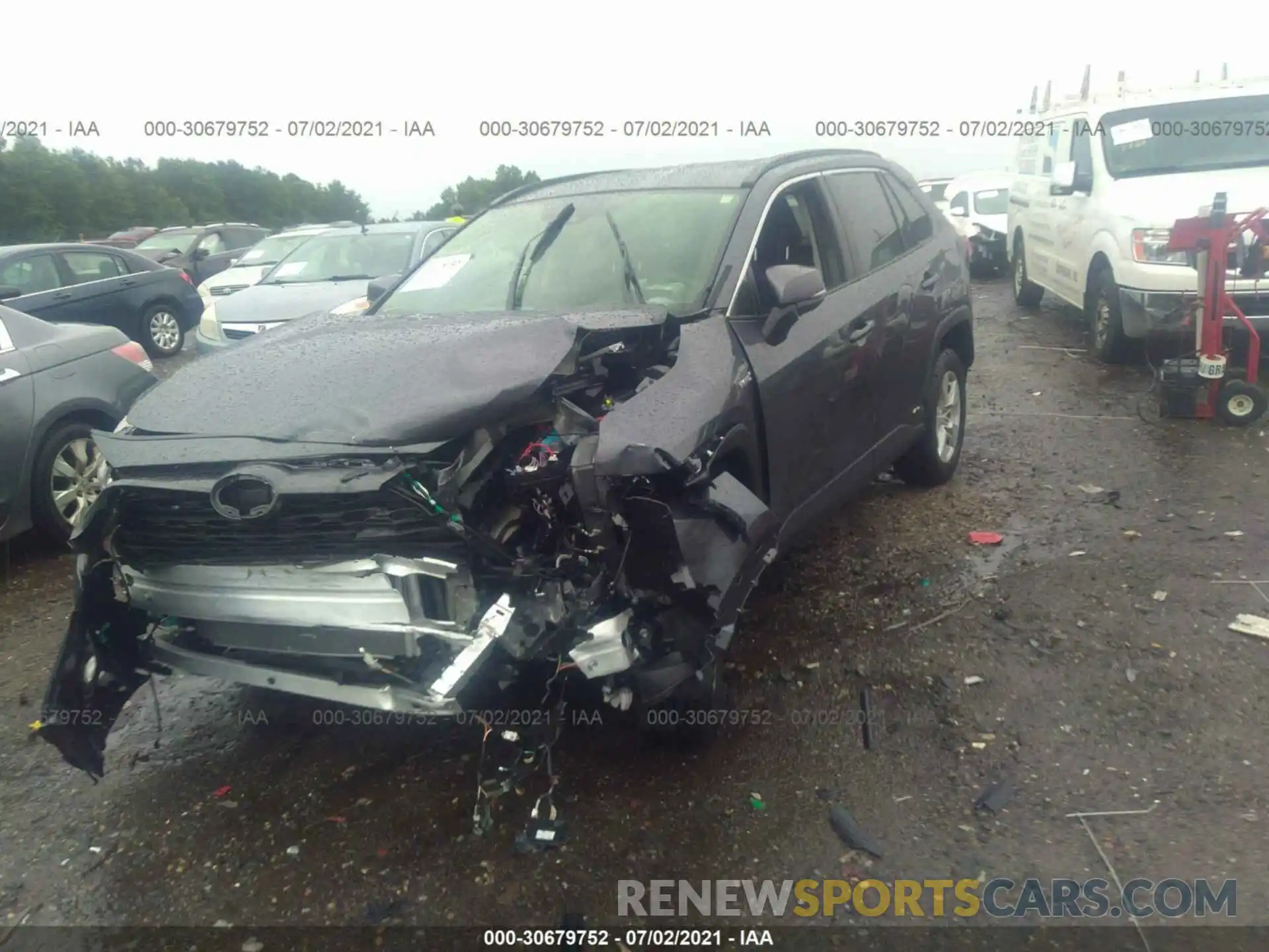 2 Photograph of a damaged car JTMRWRFV8LD067648 TOYOTA RAV4 2020