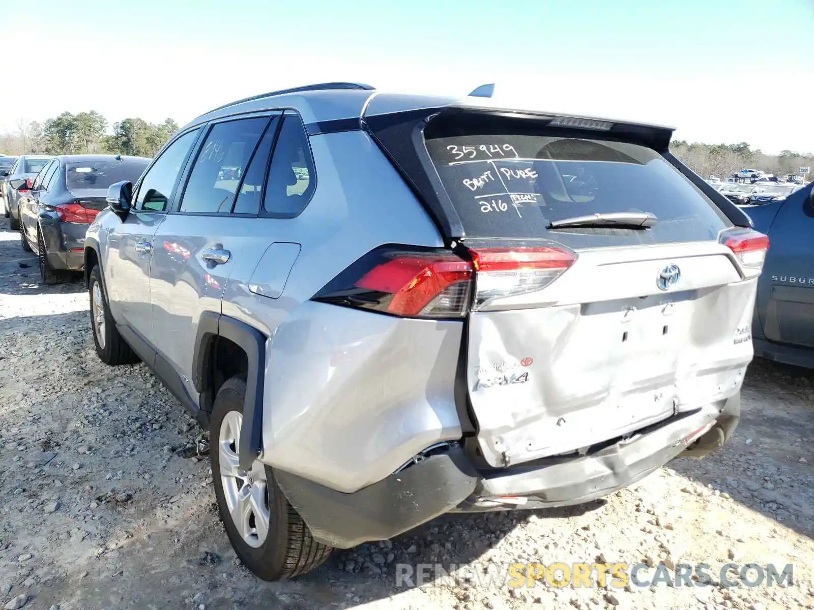 3 Photograph of a damaged car JTMRWRFV8LD549942 TOYOTA RAV4 2020