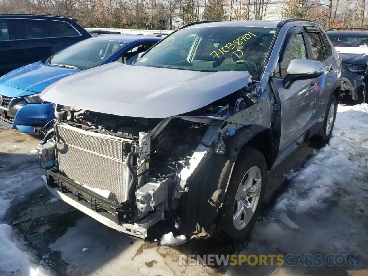 2 Photograph of a damaged car JTMRWRFV9LD049370 TOYOTA RAV4 2020