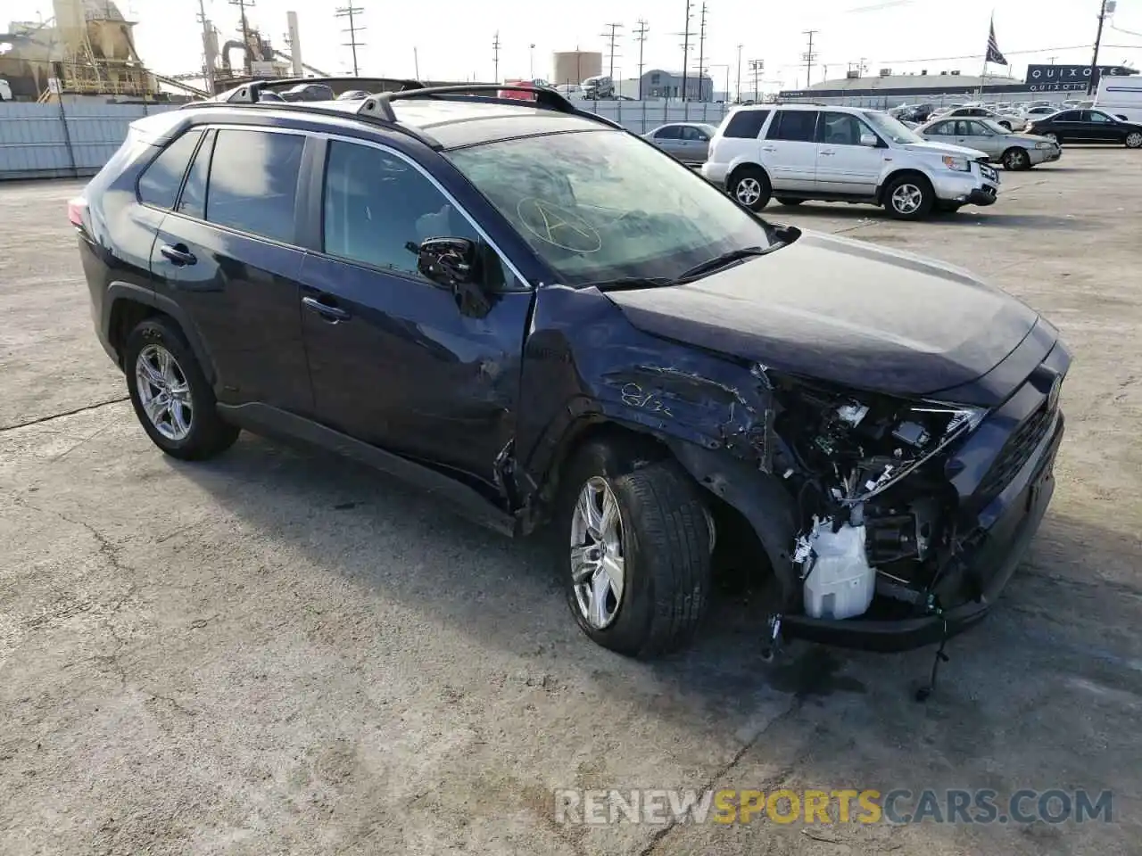 1 Photograph of a damaged car JTMRWRFV9LD057727 TOYOTA RAV4 2020