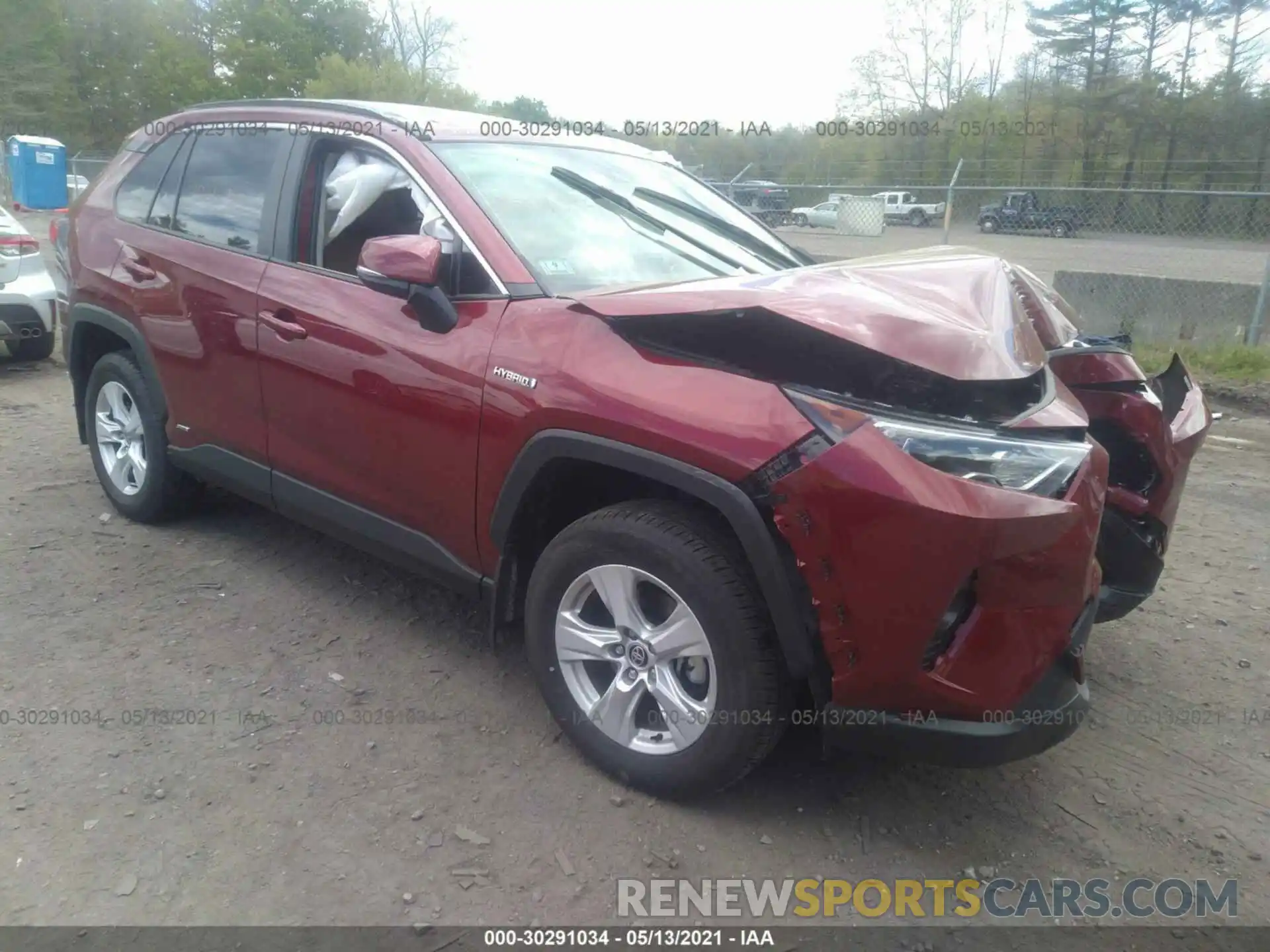 1 Photograph of a damaged car JTMRWRFV9LD070879 TOYOTA RAV4 2020