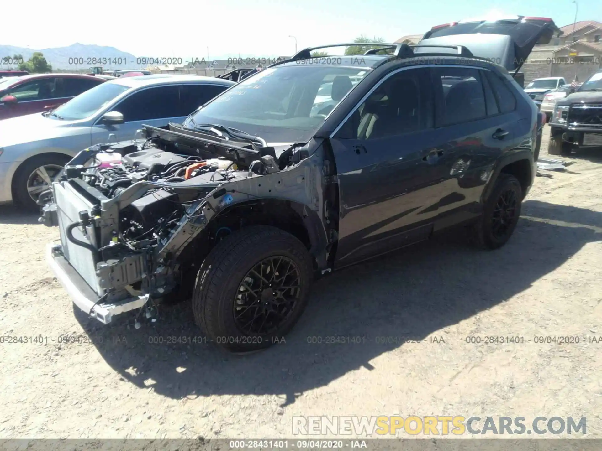 2 Photograph of a damaged car JTMRWRFV9LD070963 TOYOTA RAV4 2020