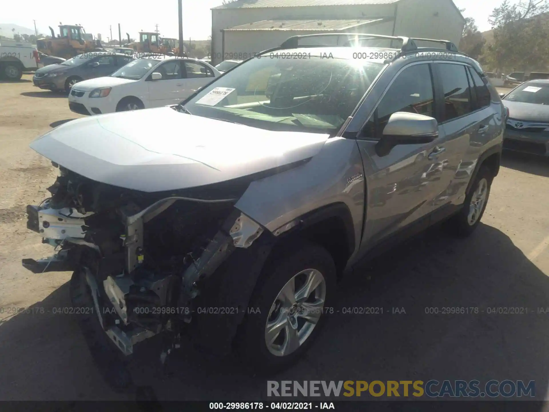 2 Photograph of a damaged car JTMRWRFV9LD071630 TOYOTA RAV4 2020