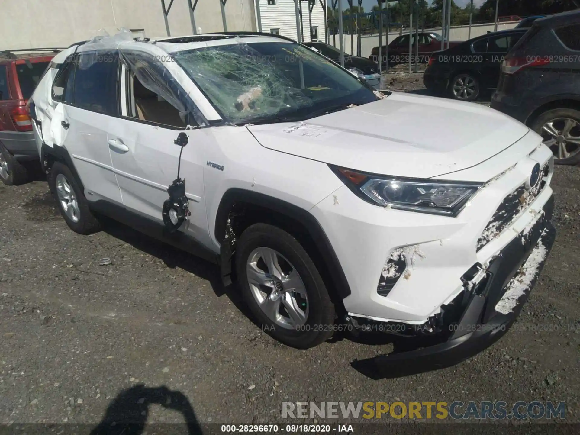 1 Photograph of a damaged car JTMRWRFVXLD053539 TOYOTA RAV4 2020