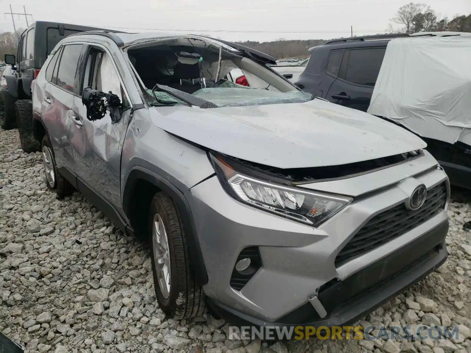 1 Photograph of a damaged car JTMW1RFV1LJ019833 TOYOTA RAV4 2020