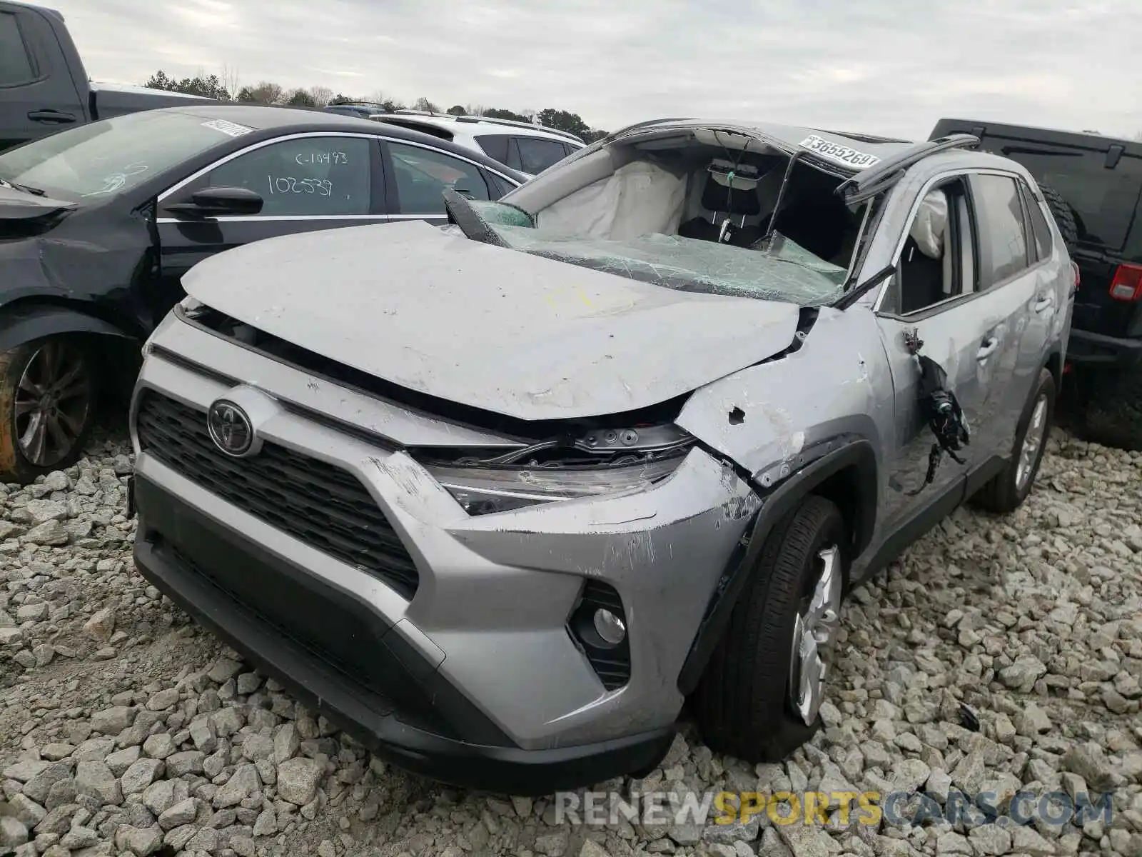 2 Photograph of a damaged car JTMW1RFV1LJ019833 TOYOTA RAV4 2020