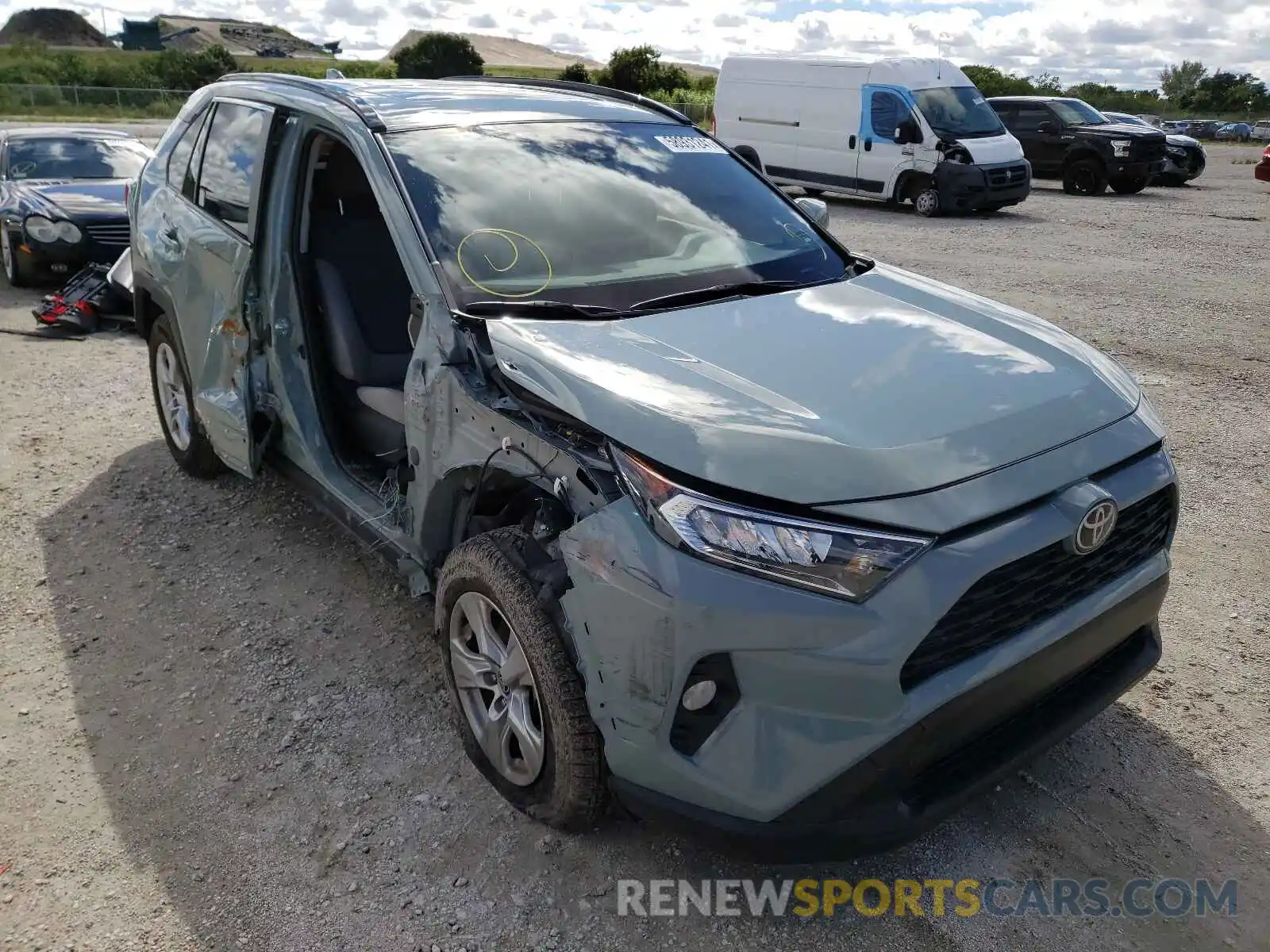 1 Photograph of a damaged car JTMW1RFV3LD521452 TOYOTA RAV4 2020