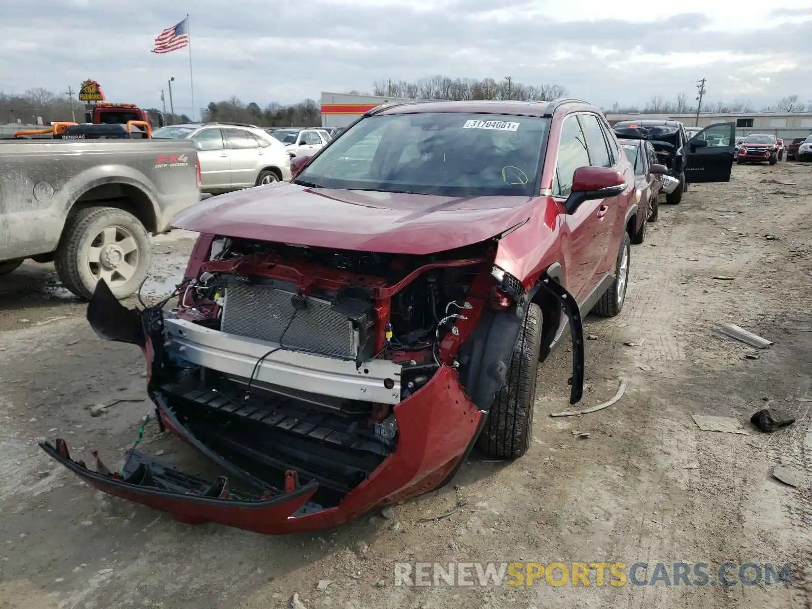 2 Photograph of a damaged car JTMW1RFV9LD052741 TOYOTA RAV4 2020