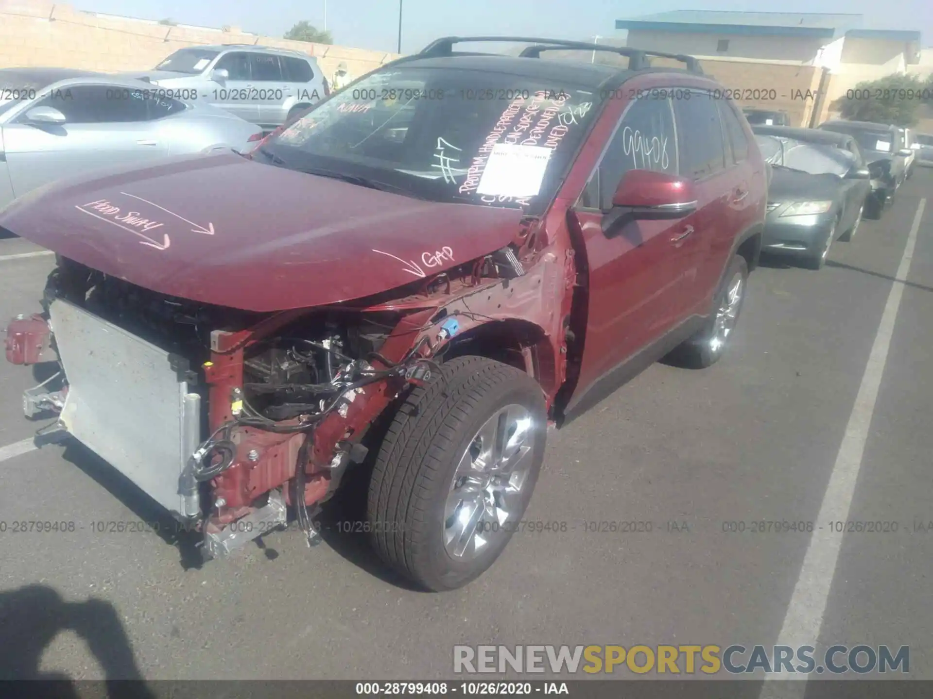 2 Photograph of a damaged car JTMY1RFVXLD519271 TOYOTA RAV4 2020