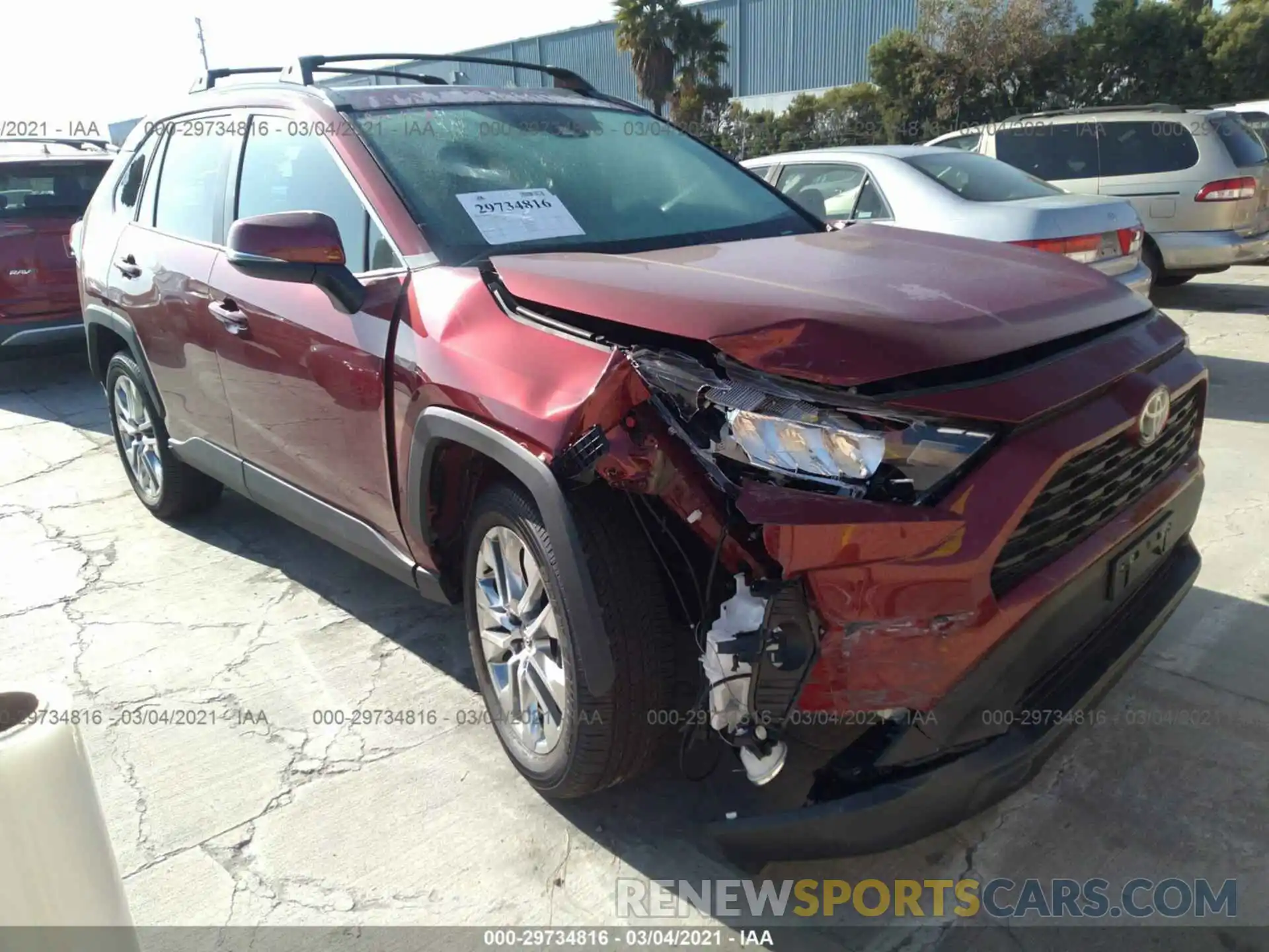 1 Photograph of a damaged car 2T3A1RFV3MC140958 TOYOTA RAV4 2021