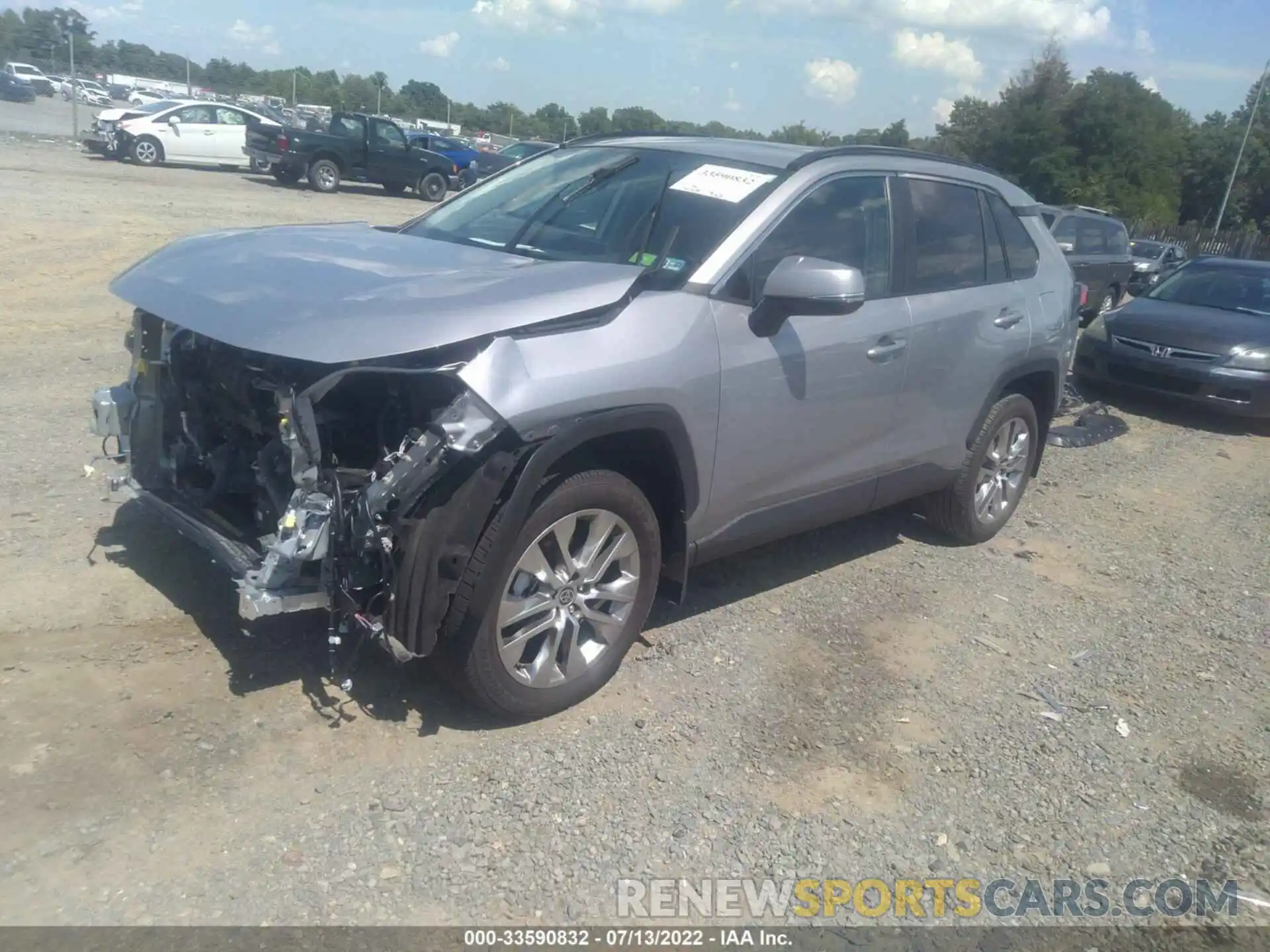 2 Photograph of a damaged car 2T3A1RFV4MC191403 TOYOTA RAV4 2021