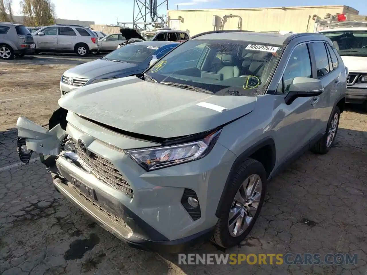 2 Photograph of a damaged car 2T3A1RFV4MW217934 TOYOTA RAV4 2021