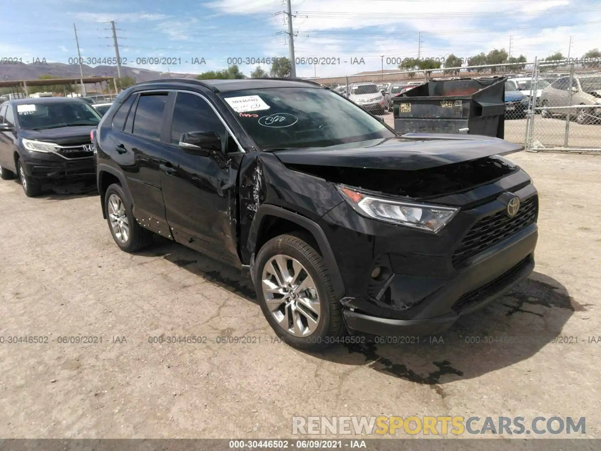 1 Photograph of a damaged car 2T3A1RFV5MC152383 TOYOTA RAV4 2021