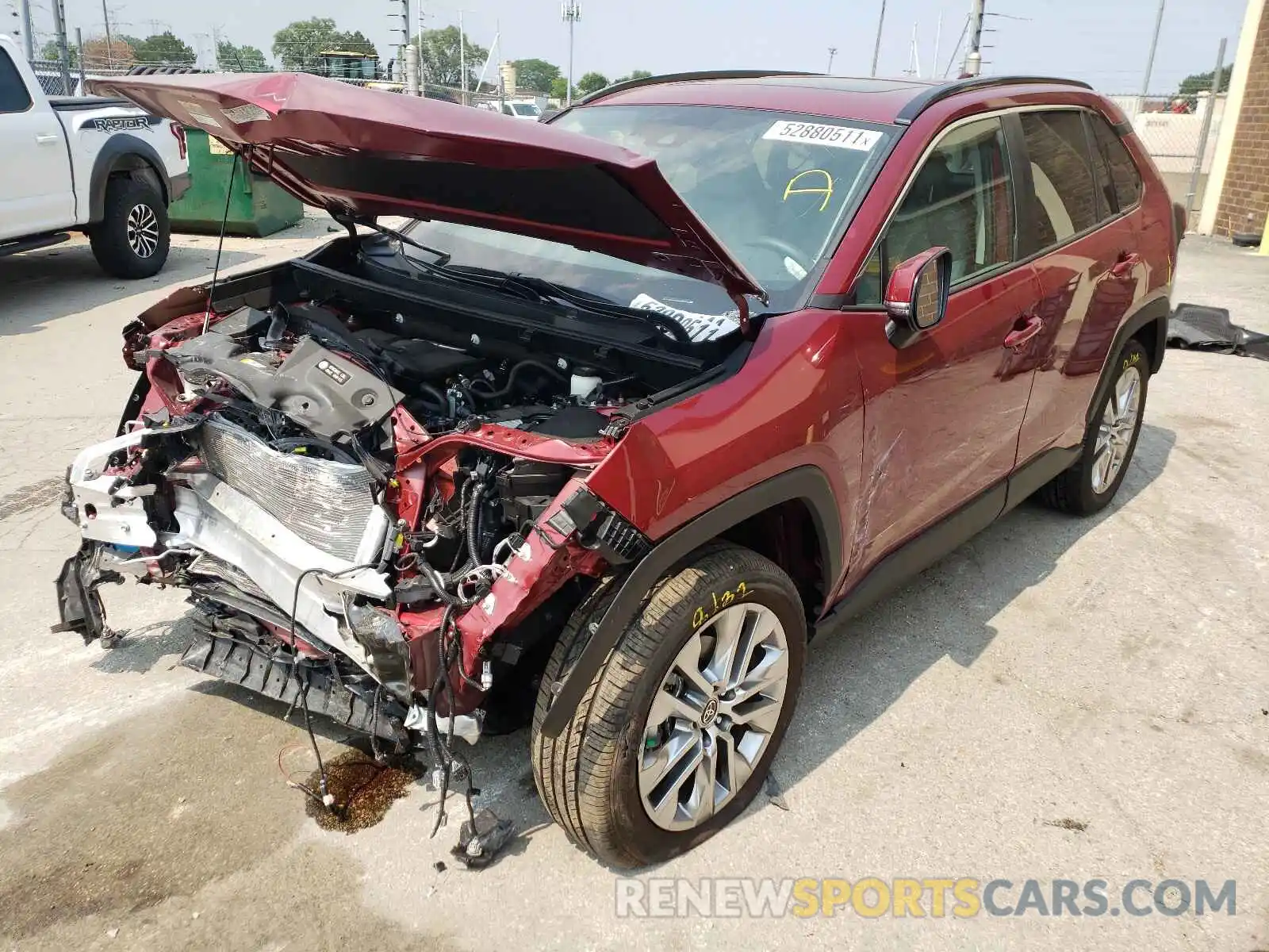 2 Photograph of a damaged car 2T3A1RFV5MW196723 TOYOTA RAV4 2021