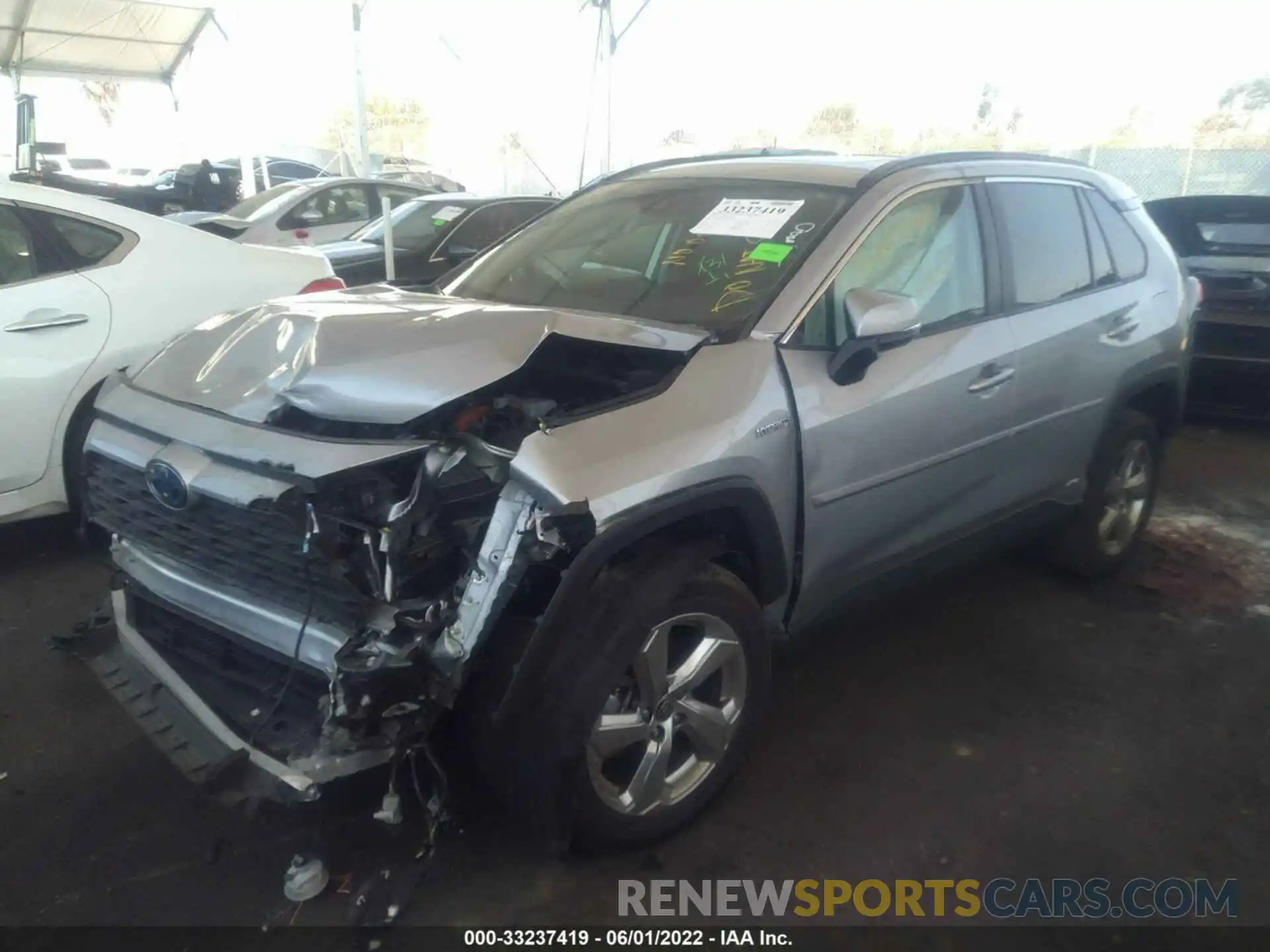 2 Photograph of a damaged car 2T3B6RFV4MW023653 TOYOTA RAV4 2021