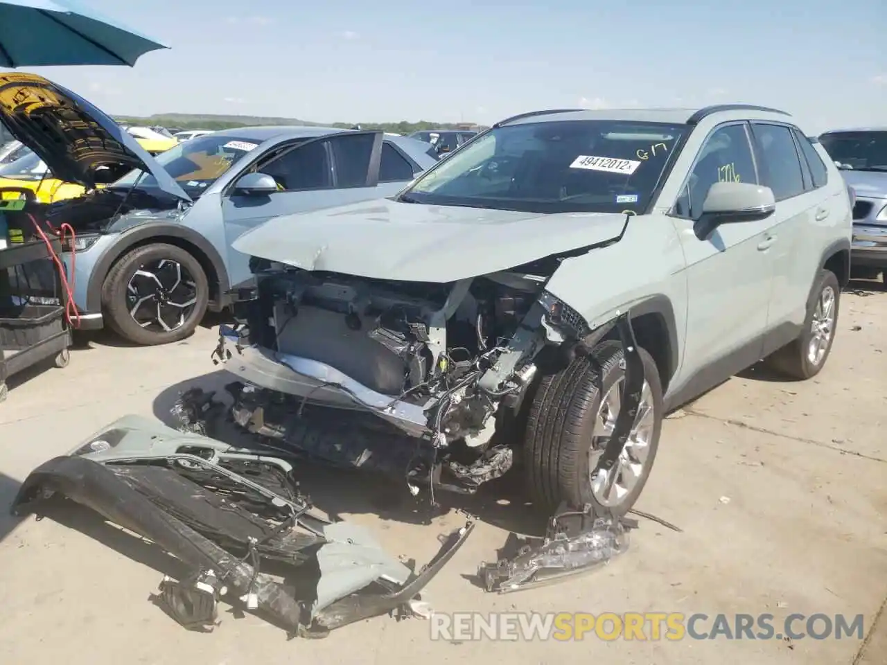 2 Photograph of a damaged car 2T3C1RFV0MW166568 TOYOTA RAV4 2021