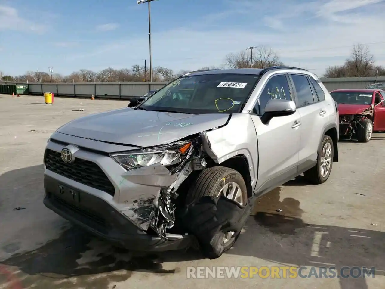 2 Photograph of a damaged car 2T3C1RFV5MC146866 TOYOTA RAV4 2021