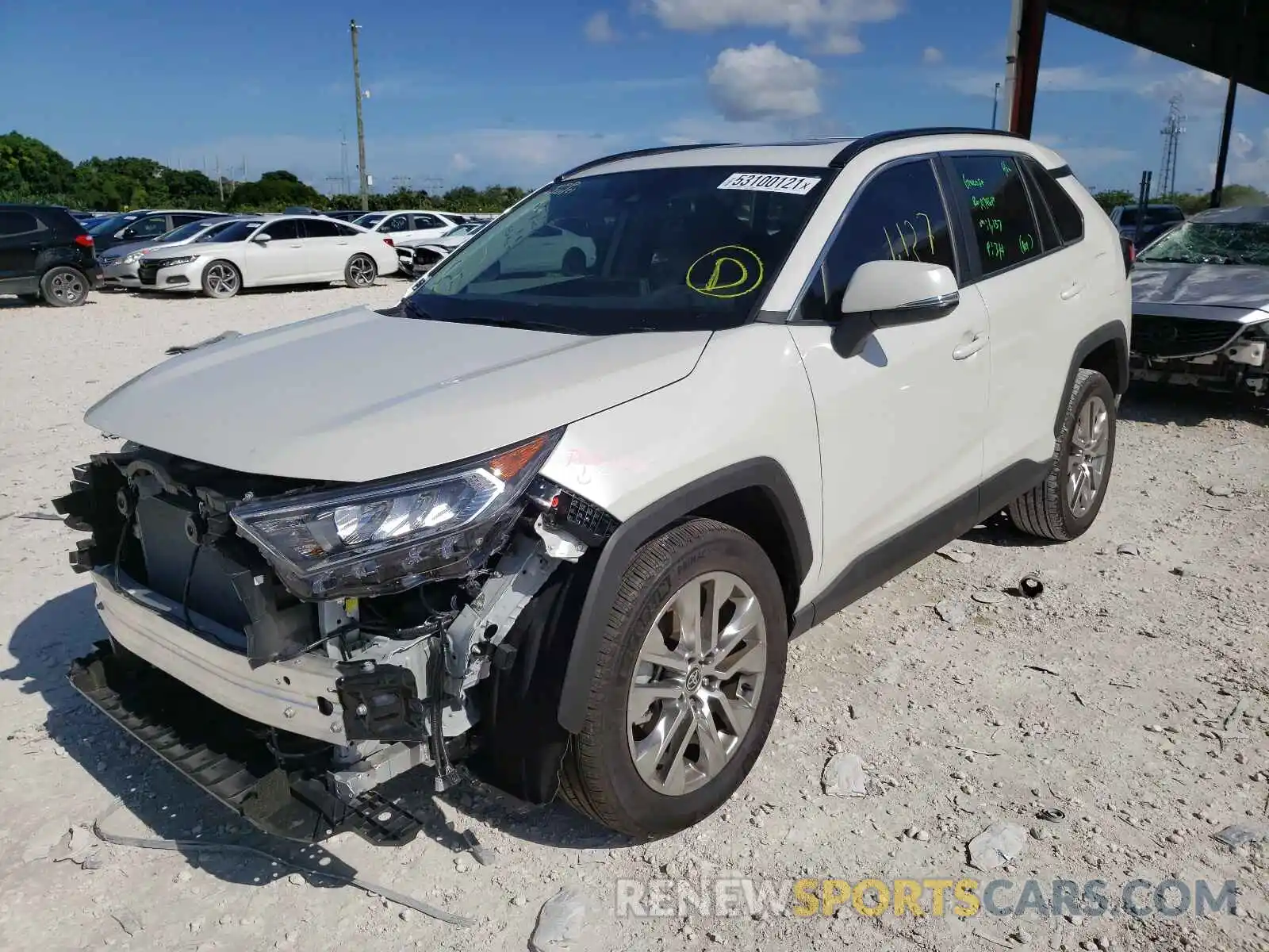 2 Photograph of a damaged car 2T3C1RFV8MW138694 TOYOTA RAV4 2021