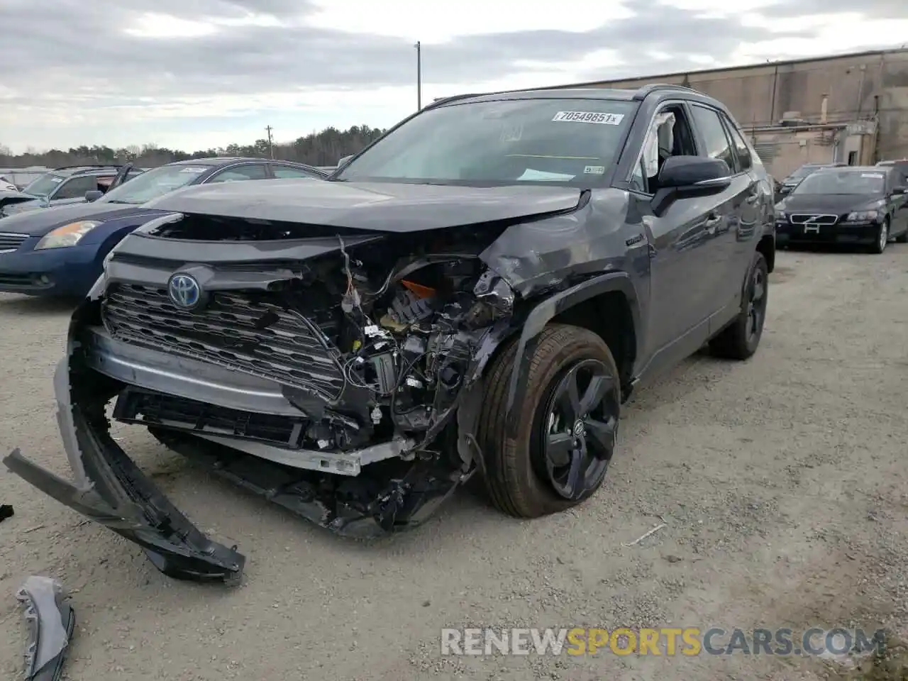 2 Photograph of a damaged car 2T3E6RFV1MW002675 TOYOTA RAV4 2021