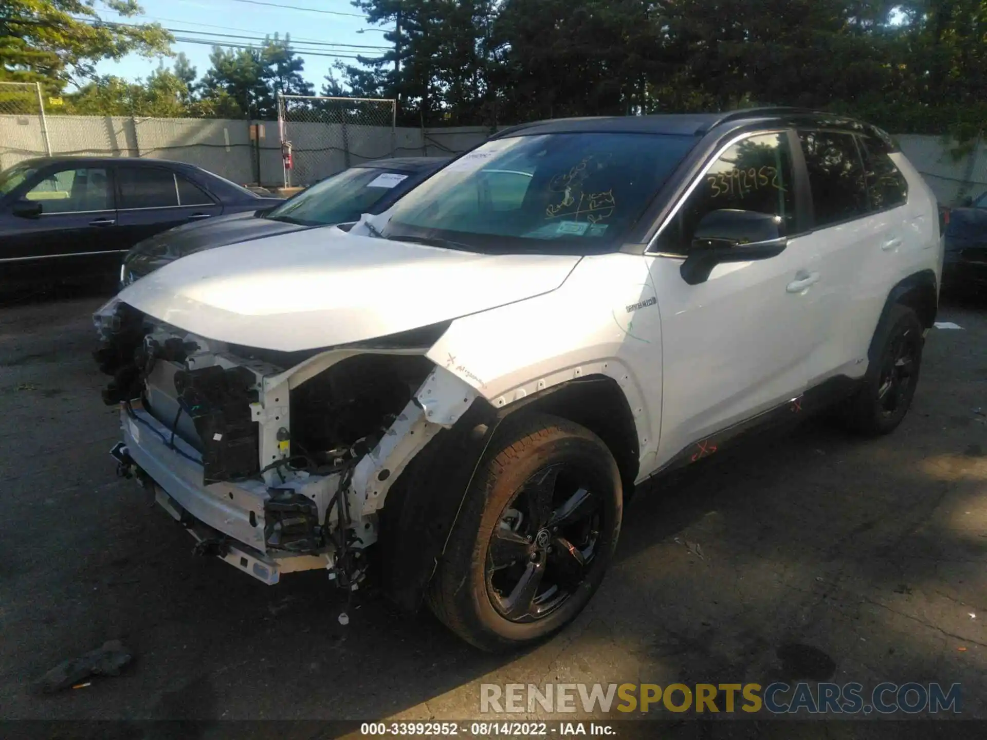 2 Photograph of a damaged car 2T3E6RFV5MW027224 TOYOTA RAV4 2021