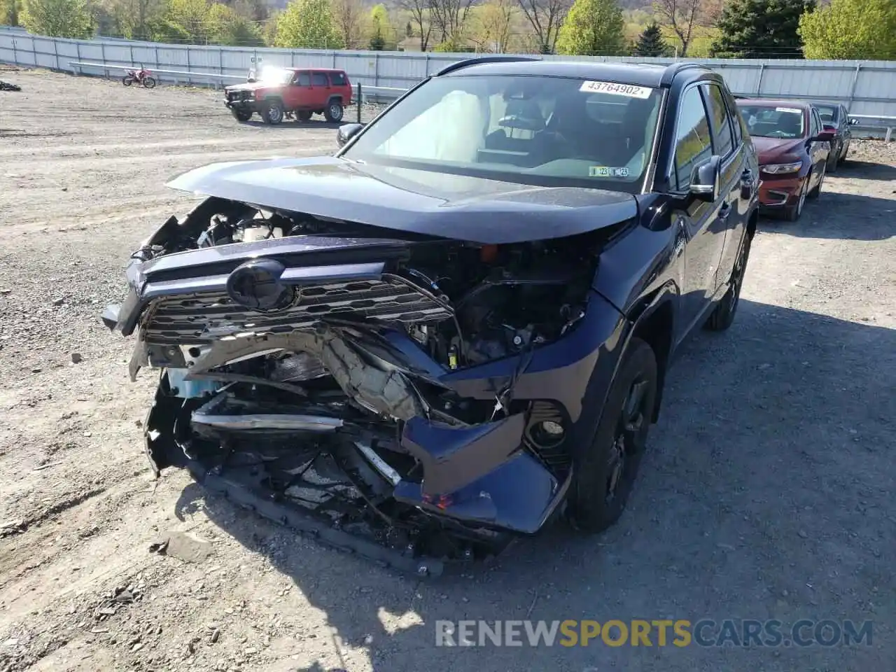 2 Photograph of a damaged car 2T3E6RFV8MW016296 TOYOTA RAV4 2021