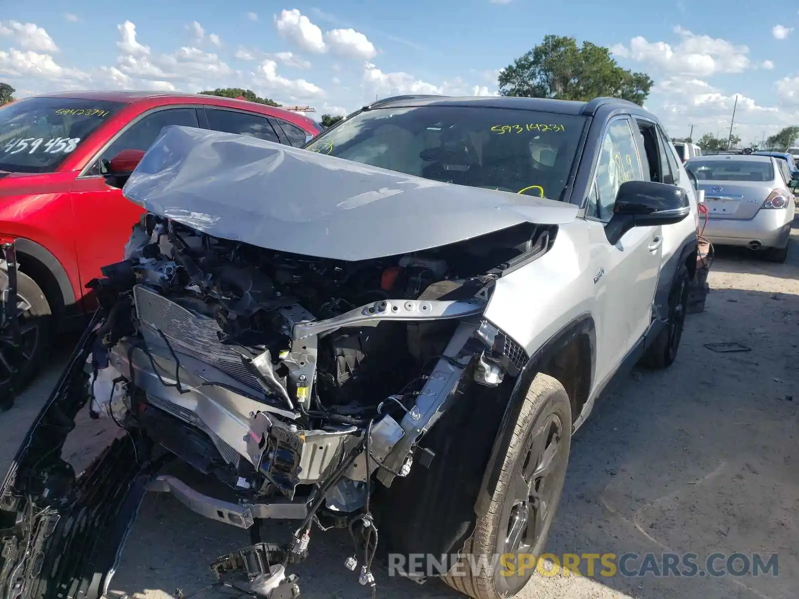 2 Photograph of a damaged car 2T3E6RFV8MW016377 TOYOTA RAV4 2021