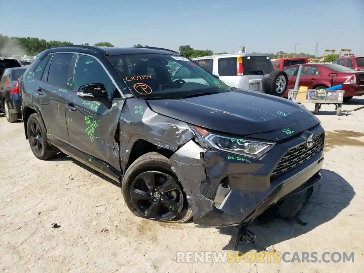 1 Фотография поврежденного автомобиля 2T3E6RFV9MW007154 TOYOTA RAV4 2021