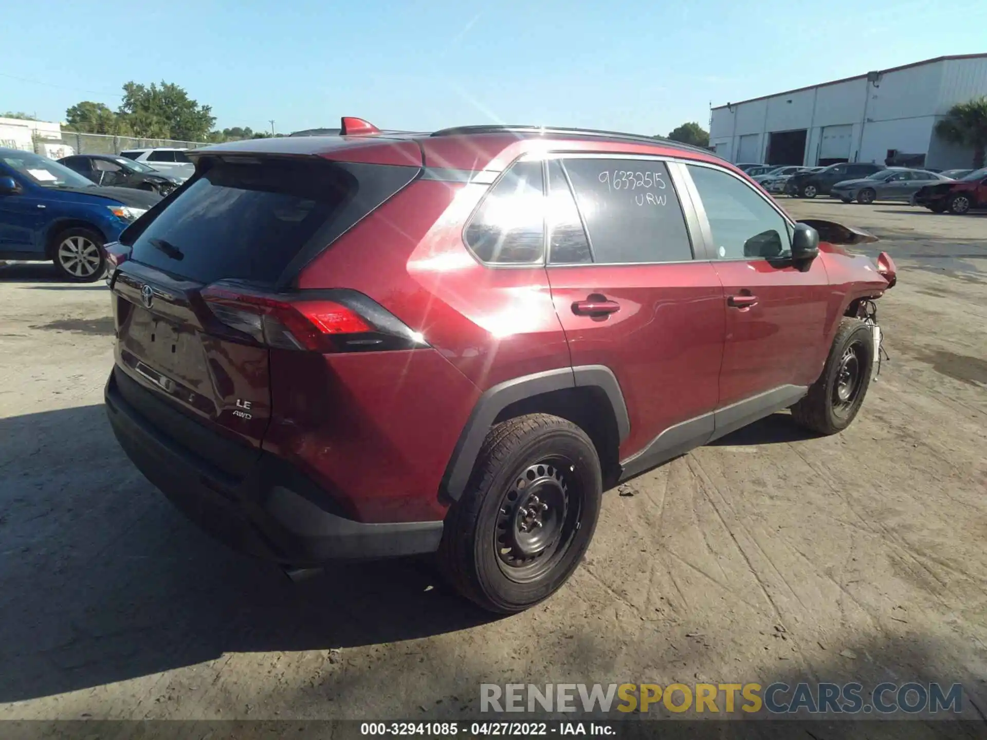 4 Photograph of a damaged car 2T3F1RFV1MW185109 TOYOTA RAV4 2021