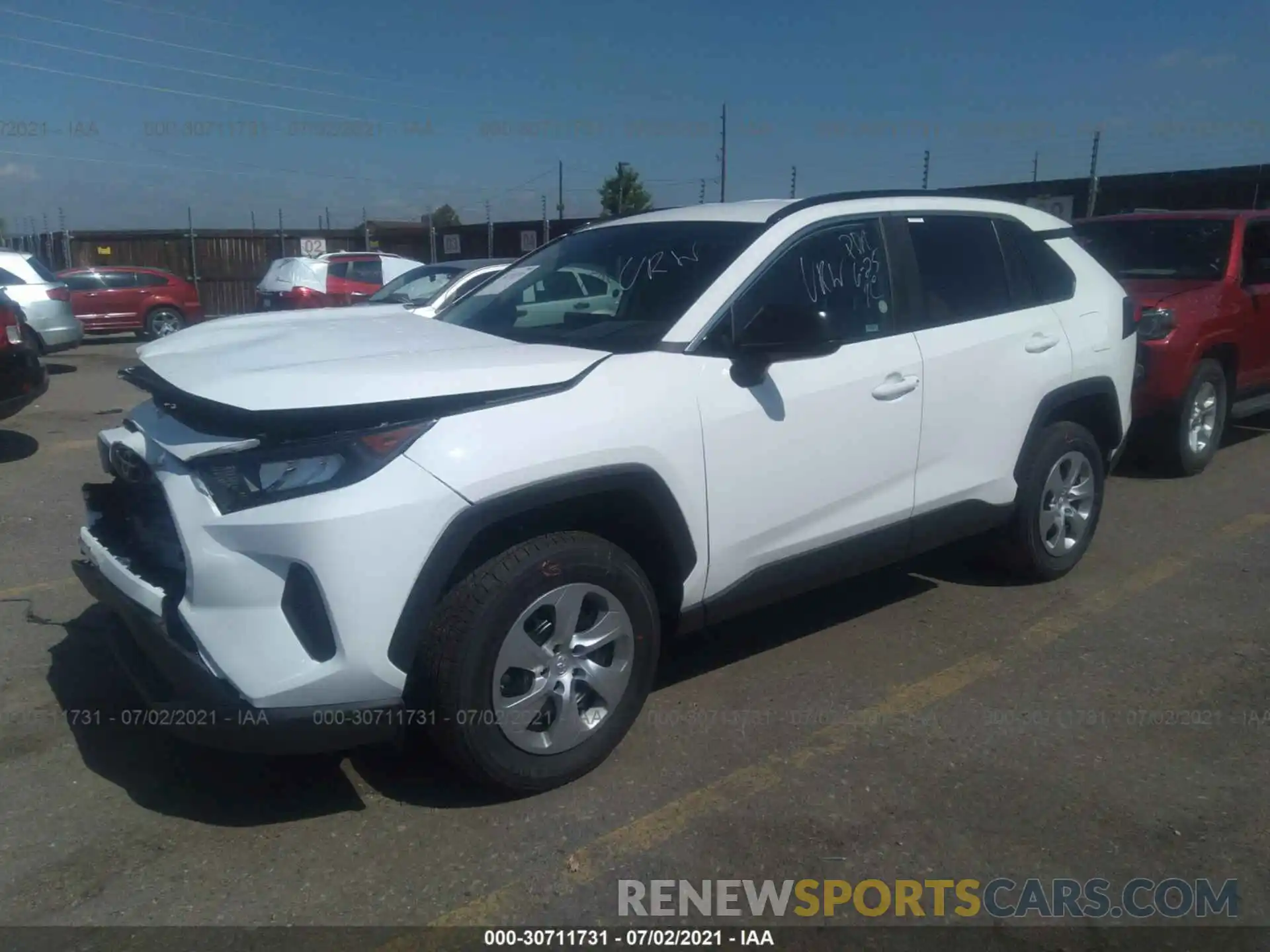 2 Photograph of a damaged car 2T3F1RFV2MW203942 TOYOTA RAV4 2021