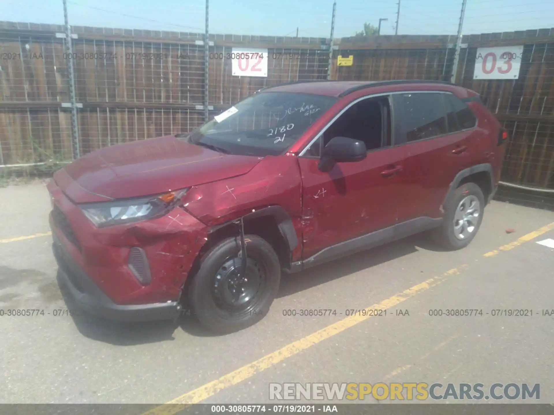 2 Photograph of a damaged car 2T3F1RFV3MW184849 TOYOTA RAV4 2021