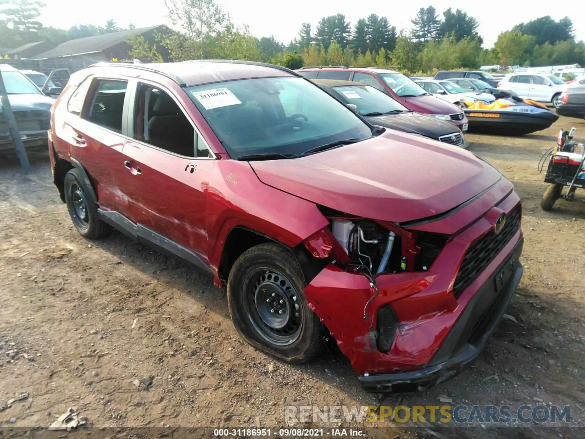 1 Photograph of a damaged car 2T3F1RFV4MW191664 TOYOTA RAV4 2021