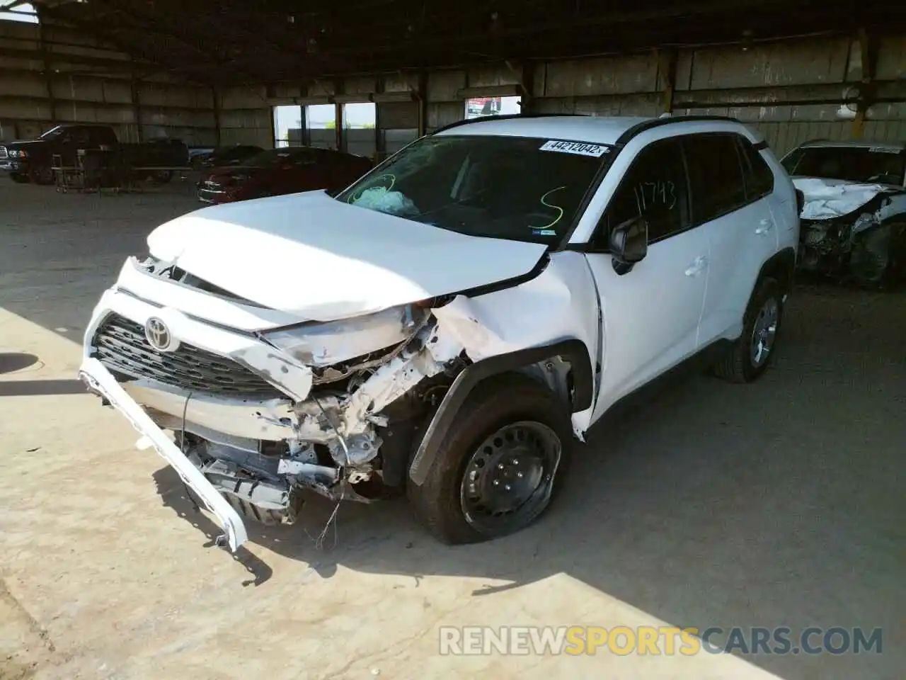 2 Photograph of a damaged car 2T3F1RFV6MC253115 TOYOTA RAV4 2021