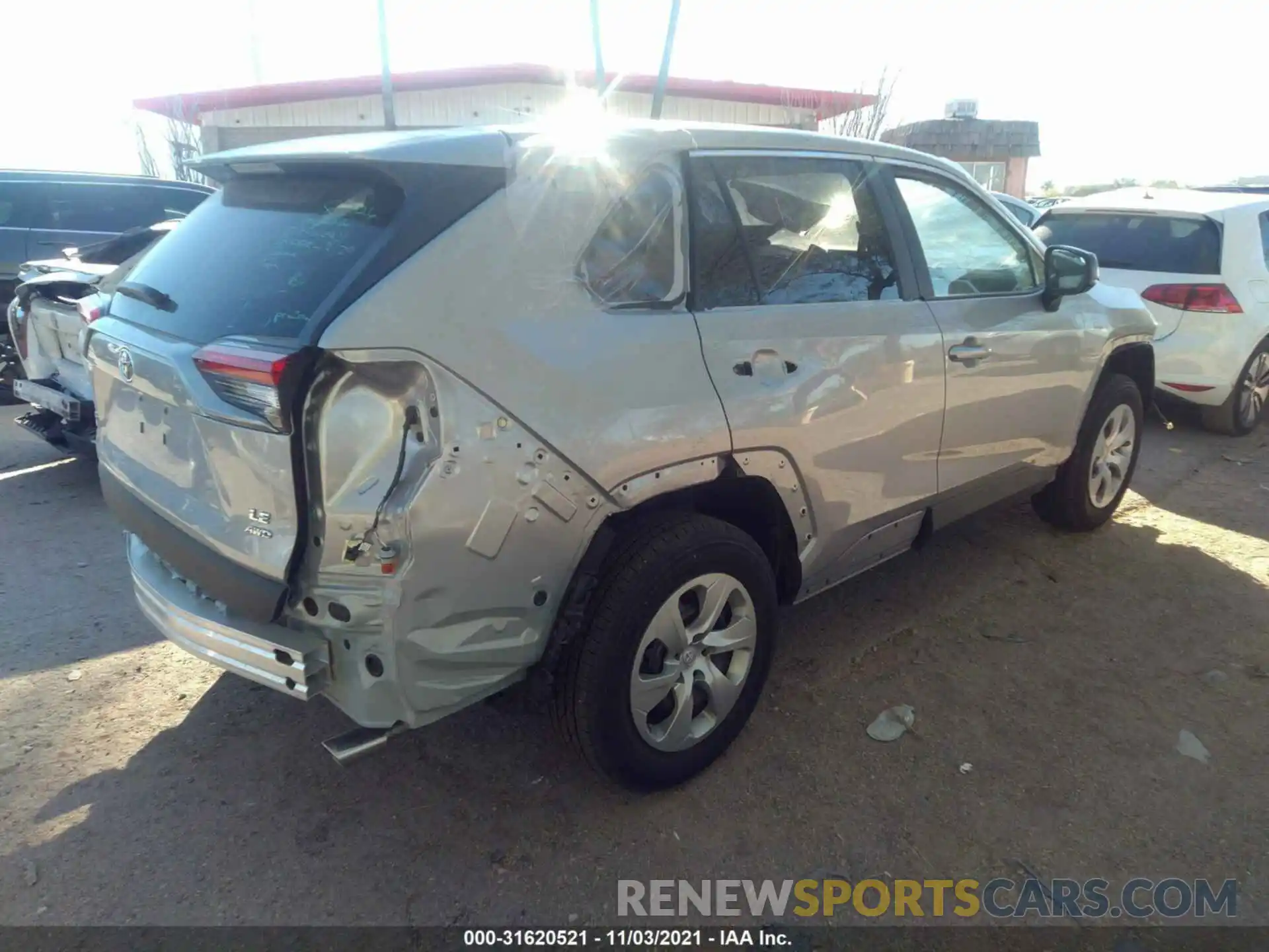 4 Photograph of a damaged car 2T3F1RFV8MC191443 TOYOTA RAV4 2021