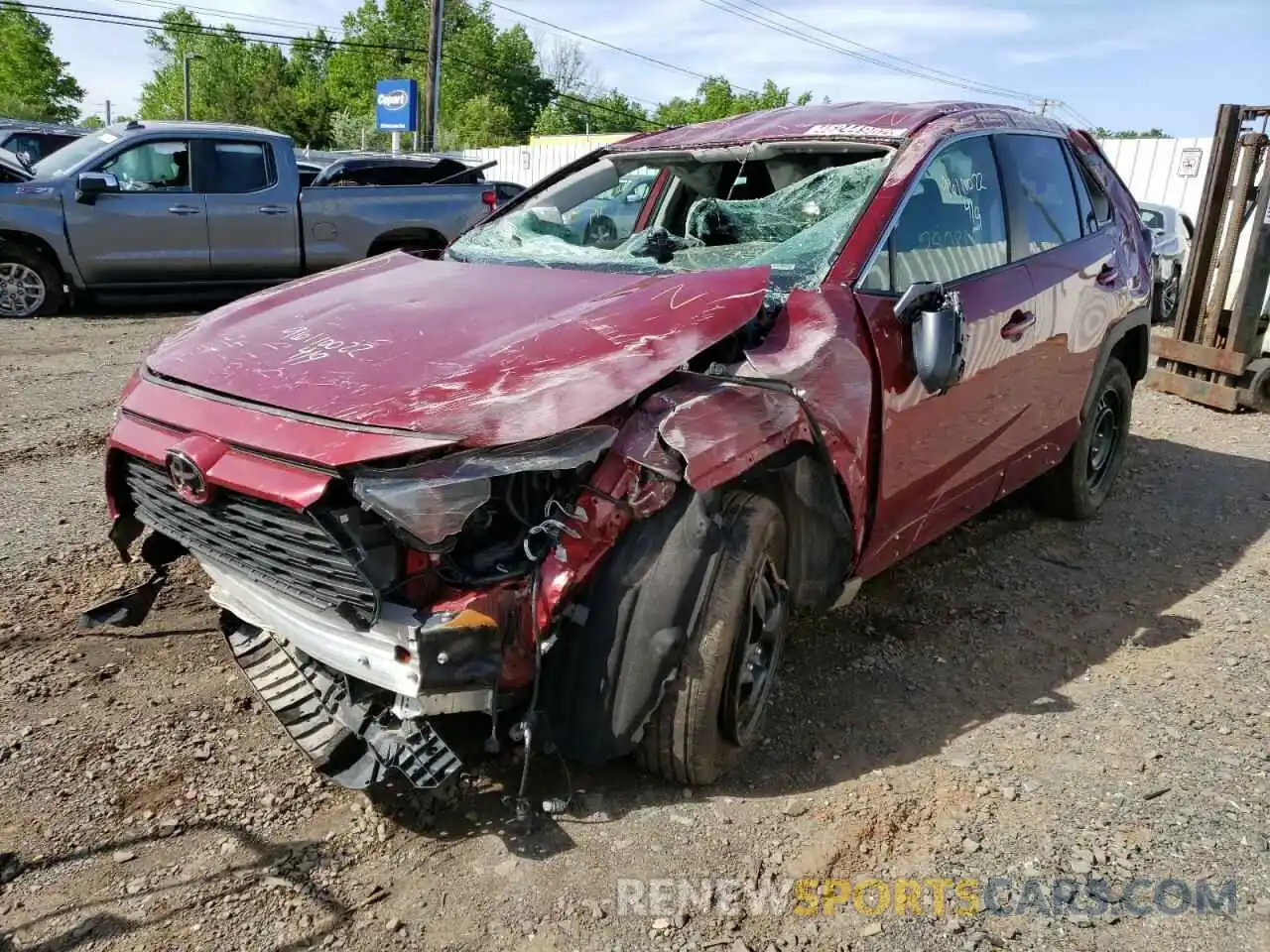 2 Photograph of a damaged car 2T3F1RFV8MW183955 TOYOTA RAV4 2021