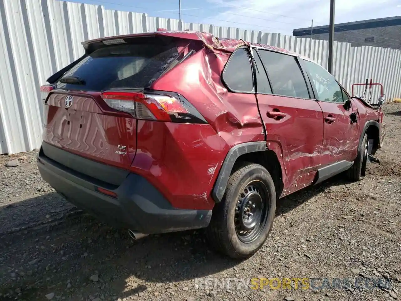 4 Photograph of a damaged car 2T3F1RFV8MW183955 TOYOTA RAV4 2021