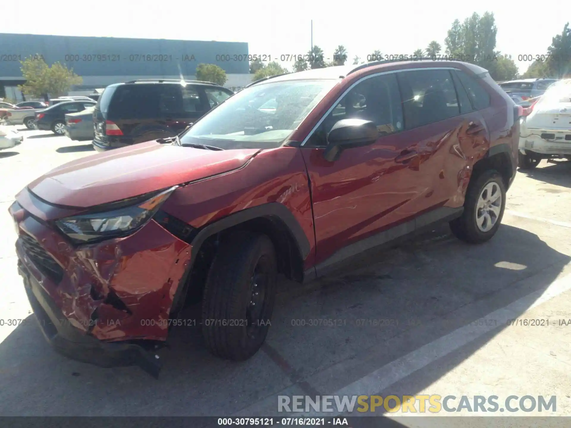 2 Photograph of a damaged car 2T3F1RFV8MW194521 TOYOTA RAV4 2021