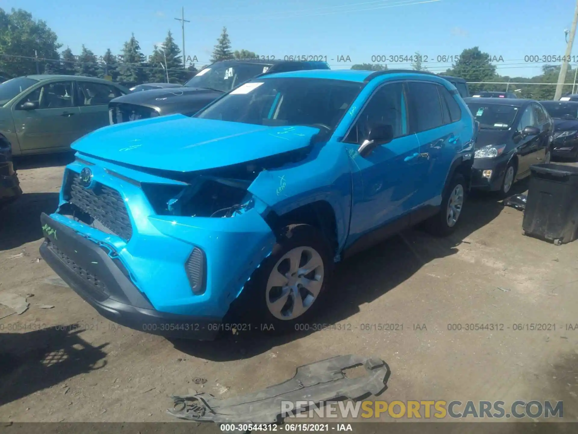 2 Photograph of a damaged car 2T3F1RFV9MW190087 TOYOTA RAV4 2021