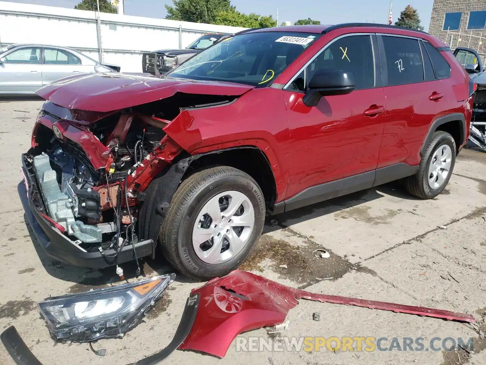 2 Photograph of a damaged car 2T3F1RFV9MW220964 TOYOTA RAV4 2021